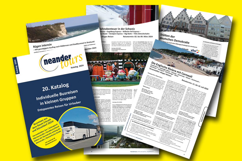  Busreisen 2024: Neandertours Busreisen Katalog Illustration 