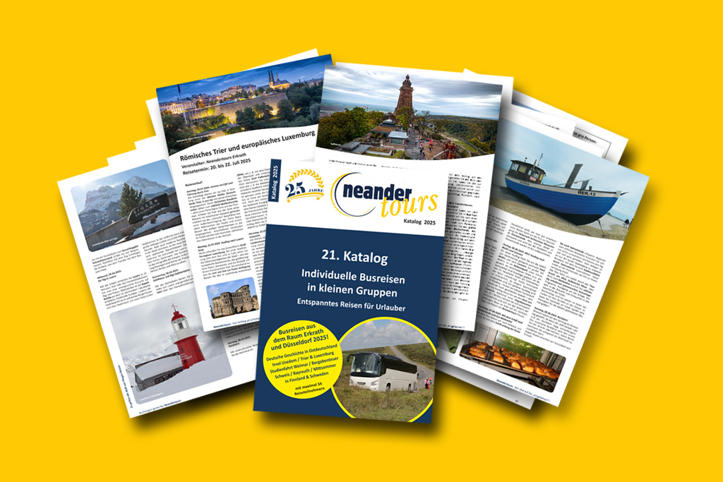 Busreisen 2025: Neandertours Busreisen Katalog